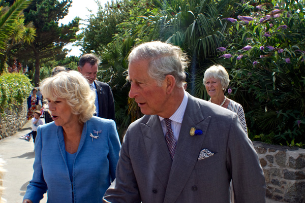 Charles, Prince of Wales and Camilla, Duchess of Cornwall visit Herm.
