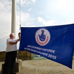 Hoisting the flag