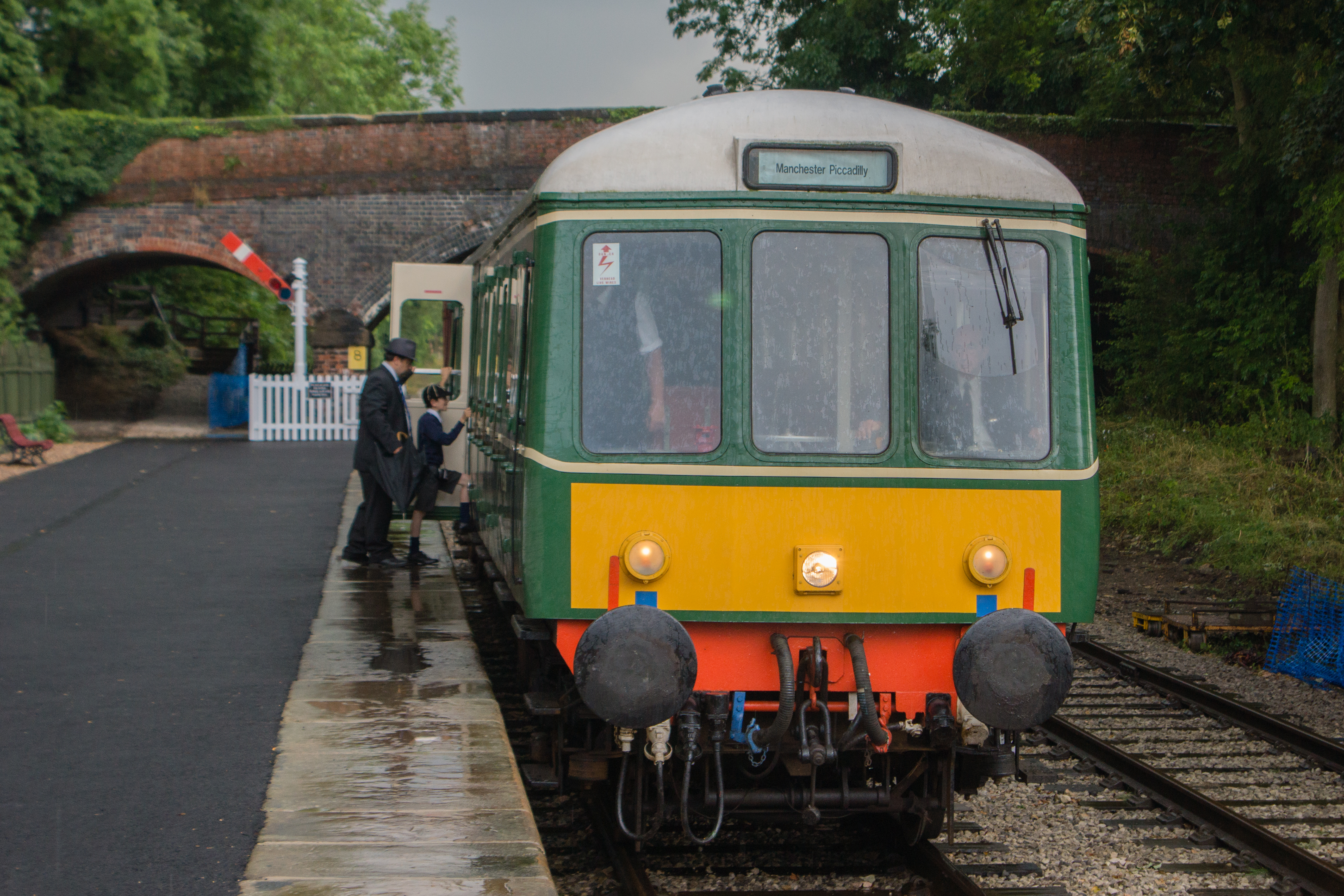 A specially staged photoshoot in the rain at Shuttle.