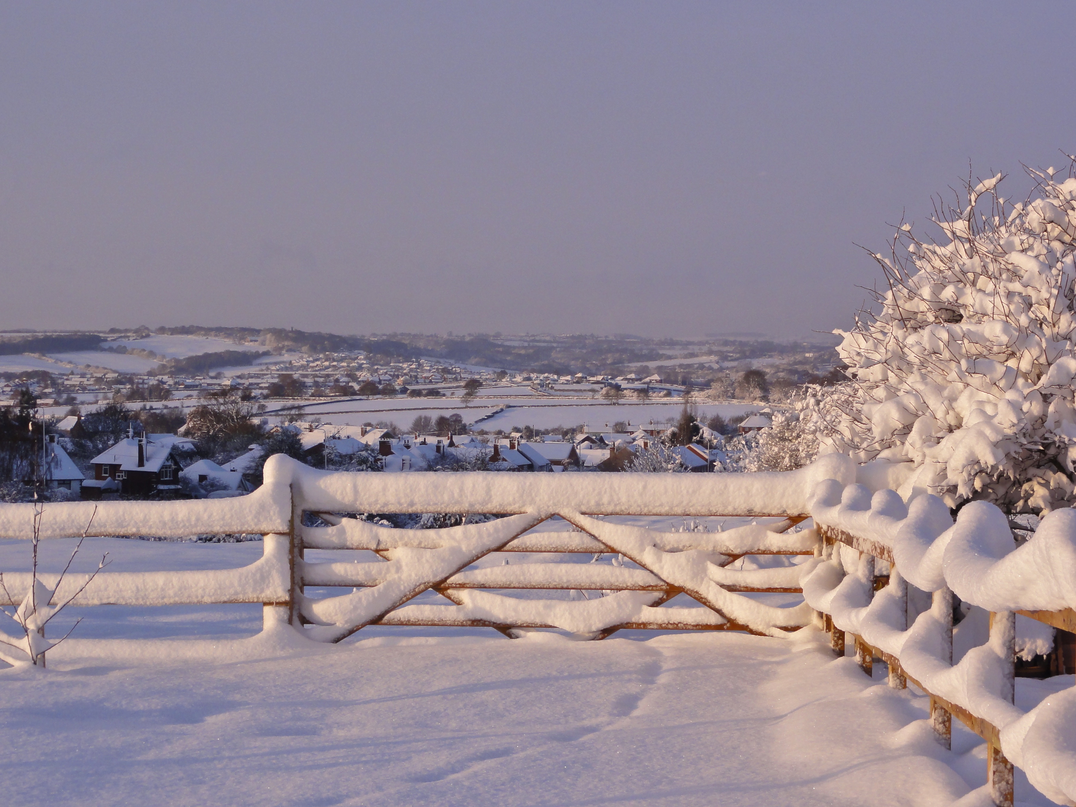 A snow covered Selston, looking over the Erewash Valley, taken on January 12th 2010.